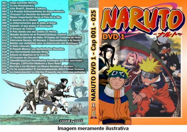 11 DVDS Naruto Clássico Completo Dublado